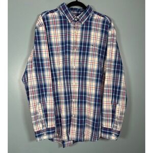 Vineyard Vines Whale Shirt Men's XXL Plaid Button Down Long Sleeve Cotton